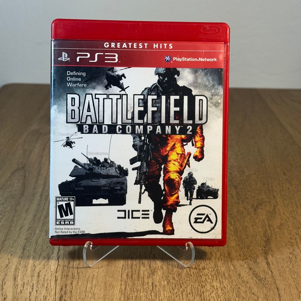 EA Battlefield Bad Company 2 PS3 Red Case Manual Only Good Greatest Hits DICE